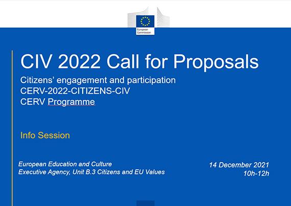 Online Info Session: Call for proposals on citizens’ engagement and participation 