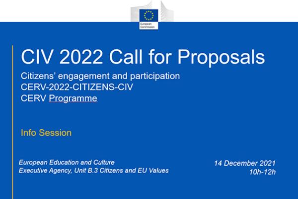 Online Info Session: Call for proposals on citizens’ engagement and participation 
